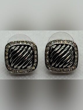 EARRINGS (SILVER TONE/STONES)